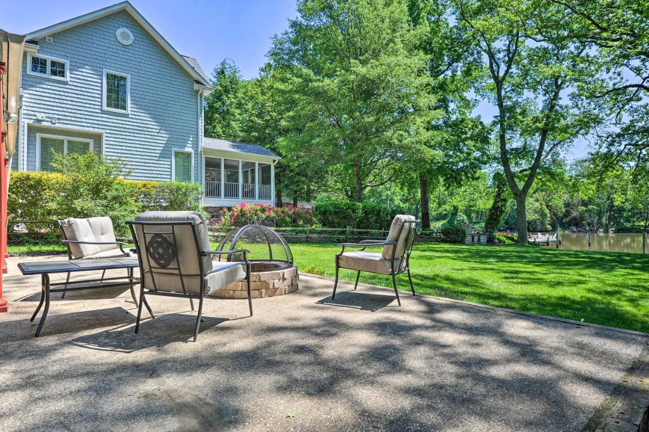 Waterfront Annapolis Home Fire Pit And Fishing Pier 外观 照片